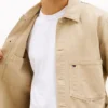 Chaqueta de trabajo de denim teñida en prenda Chaqueta de trabajo de denim teñida en prenda