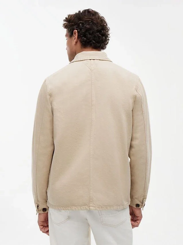 Chaqueta de trabajo de denim teñida en prenda Chaqueta de trabajo de denim teñida en prenda