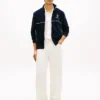 Chaqueta deportiva de terciopelo con escudo monograma Chaqueta deportiva de terciopelo con escudo monograma