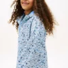 Chaqueta impermeable con capucha y estampado floral para niña