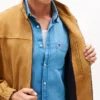 Chaqueta motera de ante de corte holgado Chaqueta motera de ante de corte holgado