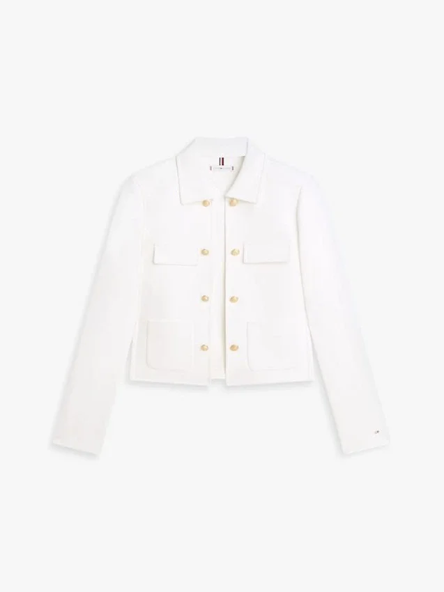 Chaqueta Ponte con múltiples bolsillos y botones dorados Chaqueta Ponte con múltiples bolsillos y botones dorados