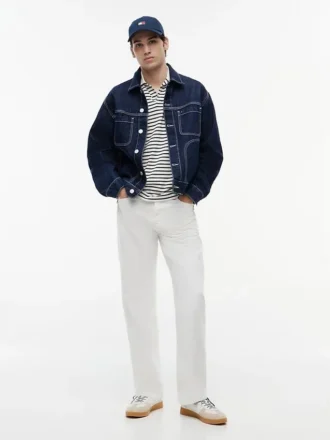 Chaqueta ranchera vaquera de lavado oscuro de Tommy Jeans