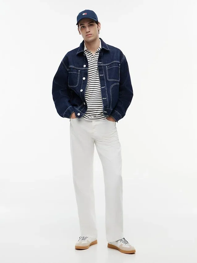 Chaqueta ranchera vaquera de lavado oscuro de Tommy Jeans Chaqueta ranchera vaquera de lavado oscuro de Tommy Jeans