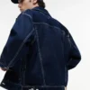 Chaqueta ranchera vaquera de lavado oscuro de Tommy Jeans Chaqueta ranchera vaquera de lavado oscuro de Tommy Jeans