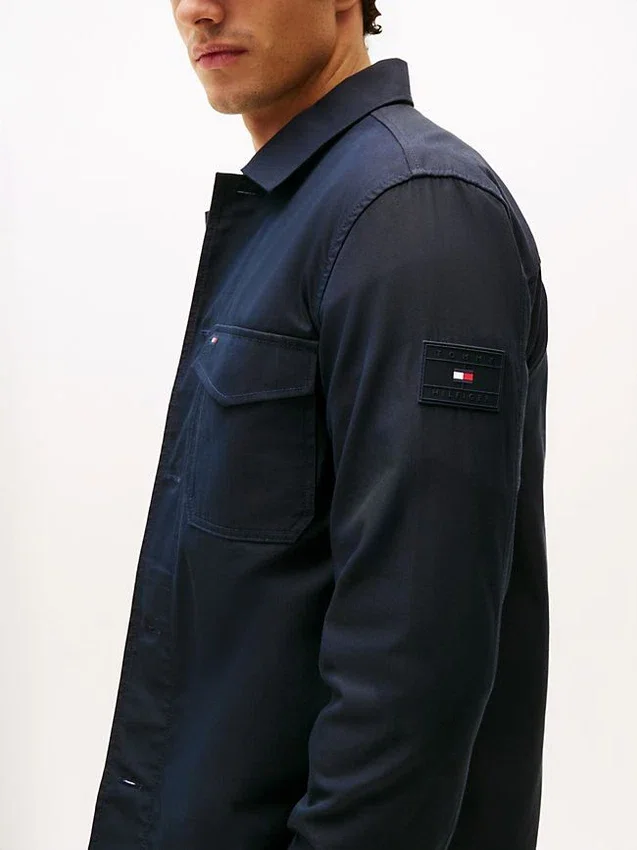 Chaqueta tipo camisa de sarga Chaqueta tipo camisa de sarga