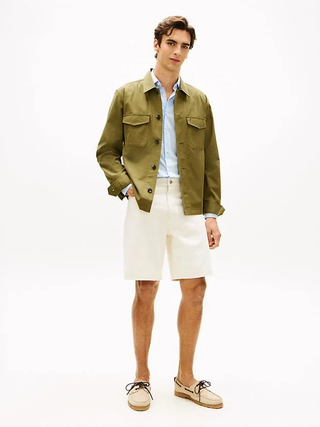Chaqueta tipo camisa de sarga Chaqueta tipo camisa de sarga