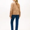 Chaqueta tipo camisa utilitaria oversize de sarga