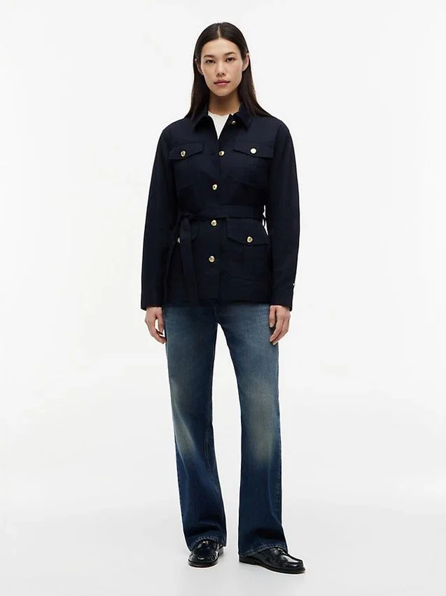 Chaqueta utilitaria con cinturón resistente al agua Chaqueta utilitaria con cinturón resistente al agua