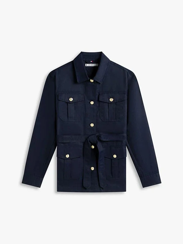 Chaqueta utilitaria con cinturón resistente al agua Chaqueta utilitaria con cinturón resistente al agua