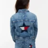 Chaqueta vaquera con estrella bordada para niña