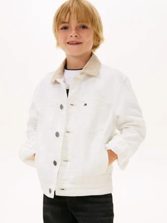 Chaqueta vaquera con logotipo de bandera para niño