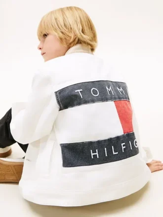 Chaqueta vaquera con logotipo de bandera para niño