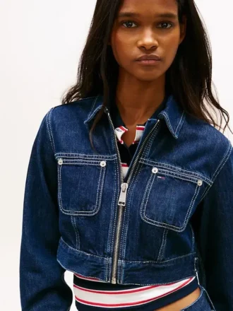 Chaqueta vaquera corta con cremallera de Tommy Jeans