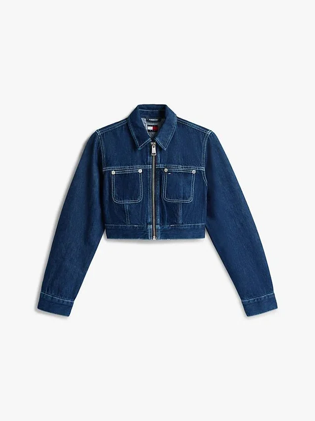 Chaqueta vaquera corta con cremallera de Tommy Jeans Chaqueta vaquera corta con cremallera de Tommy Jeans