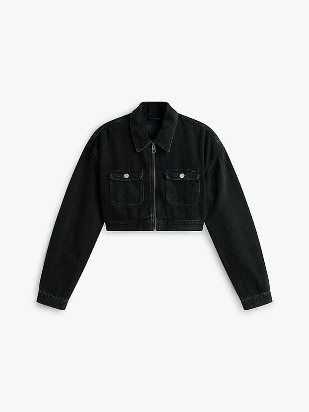 Chaqueta vaquera corta con cremallera de Tommy Jeans Chaqueta vaquera corta con cremallera de Tommy Jeans