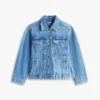 Chaqueta vaquera desgastada con cintura ceñida Chaqueta vaquera desgastada con cintura ceñida