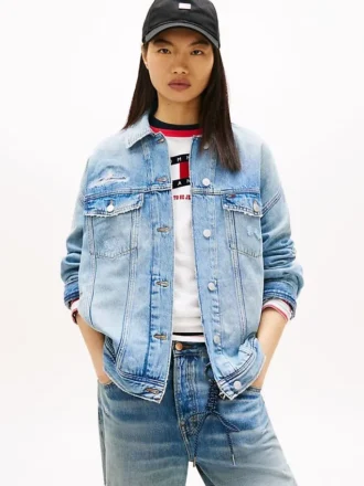 Chaqueta vaquera desgastada de Tommy Jeans Chaqueta vaquera desgastada de Tommy Jeans