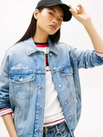 Chaqueta vaquera desgastada de Tommy Jeans Chaqueta vaquera desgastada de Tommy Jeans