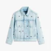Chaqueta vaquera oversize con bandera ondulada para niño