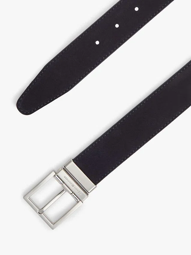 Cinturón de cuero con hebilla cuadrada reversible Cinturón de cuero con hebilla cuadrada reversible
