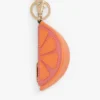 Colgante para bolso con monedero en forma de cuña naranja