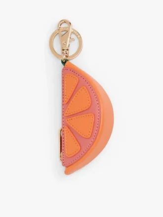 Colgante para bolso con monedero en forma de cuña naranja