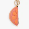 Colgante para bolso con monedero en forma de cuña naranja