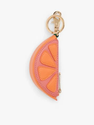 Colgante para bolso con monedero en forma de cuña naranja