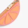 Colgante para bolso con monedero en forma de cuña naranja
