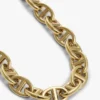 Collar de cadena con eslabones marineros chapado en oro