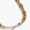 Collar de cadena con eslabones marineros chapado en oro