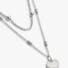 Collar de doble vuelta con colgante de corazón