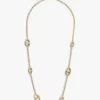 Collar fino con eslabones marineros chapado en oro