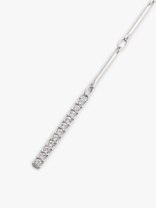 Collar lariat con detalles de cristal Collar lariat con detalles de cristal