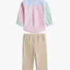 Conjunto de camisa y pantalones a rayas para bebés