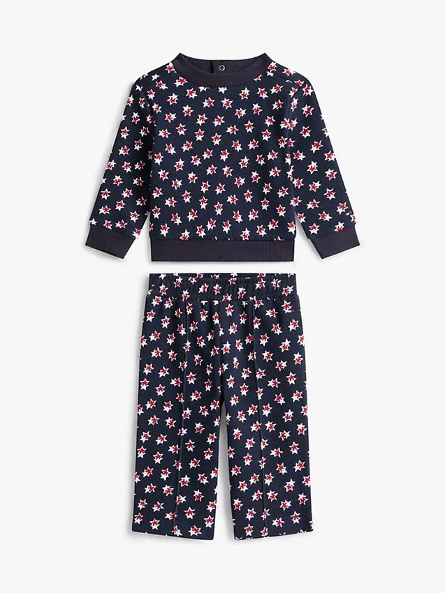 Conjunto de camiseta con estrellas y pantalones de pierna ancha para bebés Conjunto de camiseta con estrellas y pantalones de pierna ancha para bebés