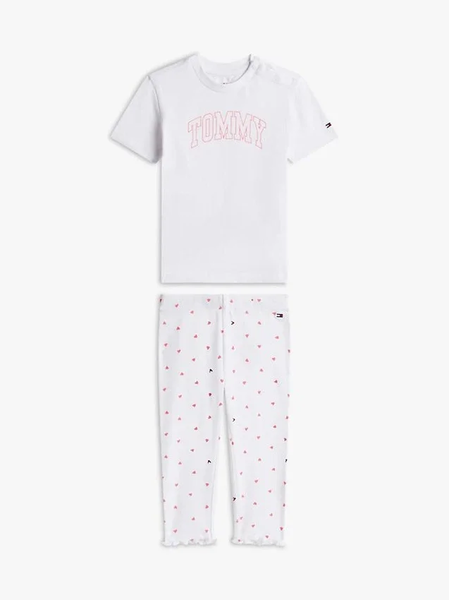 Conjunto de camiseta y leggings de punto calado para bebés Conjunto de camiseta y leggings de punto calado para bebés