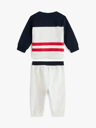 Conjunto de camiseta y pantalón de chándal con bloques de color para bebés