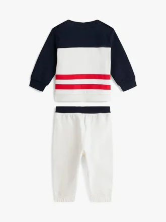 Conjunto de camiseta y pantalón de chándal con bloques de color para bebés