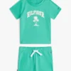 Conjunto de camiseta y pantalones cortos con el logotipo de la palmera para bebés