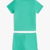 Conjunto de camiseta y pantalones cortos con el logotipo de la palmera para bebés