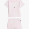 Conjunto de camiseta y pantalones cortos con el logotipo de Tommy para bebés Conjunto de camiseta y pantalones cortos con el logotipo de Tommy para bebés