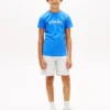 Conjunto de camiseta y pantalones cortos con logotipo para niño