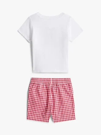 Conjunto de camiseta y pantalones cortos con monograma para bebés Conjunto de camiseta y pantalones cortos con monograma para bebés