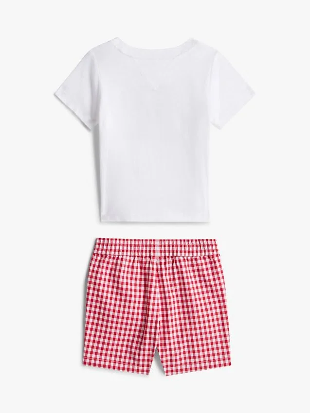 Conjunto de camiseta y pantalones cortos con monograma para bebés Conjunto de camiseta y pantalones cortos con monograma para bebés