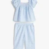 Conjunto de camiseta y pantalones de cuadros vichy para bebés