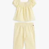 Conjunto de camiseta y pantalones de cuadros vichy para bebés Conjunto de camiseta y pantalones de cuadros vichy para bebés