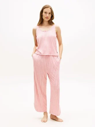Conjunto de pijama con camiseta sin mangas corta y pantalones