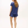 Conjunto de pijama de camiseta Henley y pantalones cortos